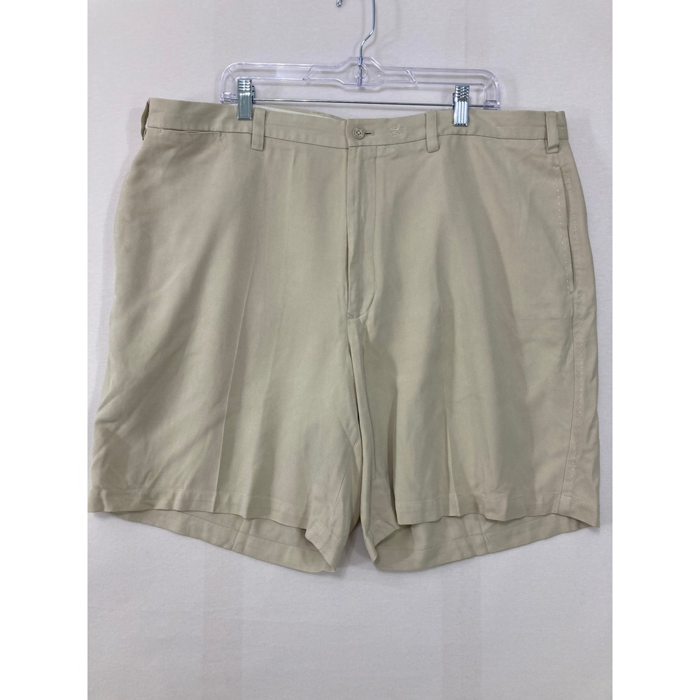 Nat‎ Nast Shorts size 40 Tan Khaki 100% Silk Summer Vacation Comfy Classic